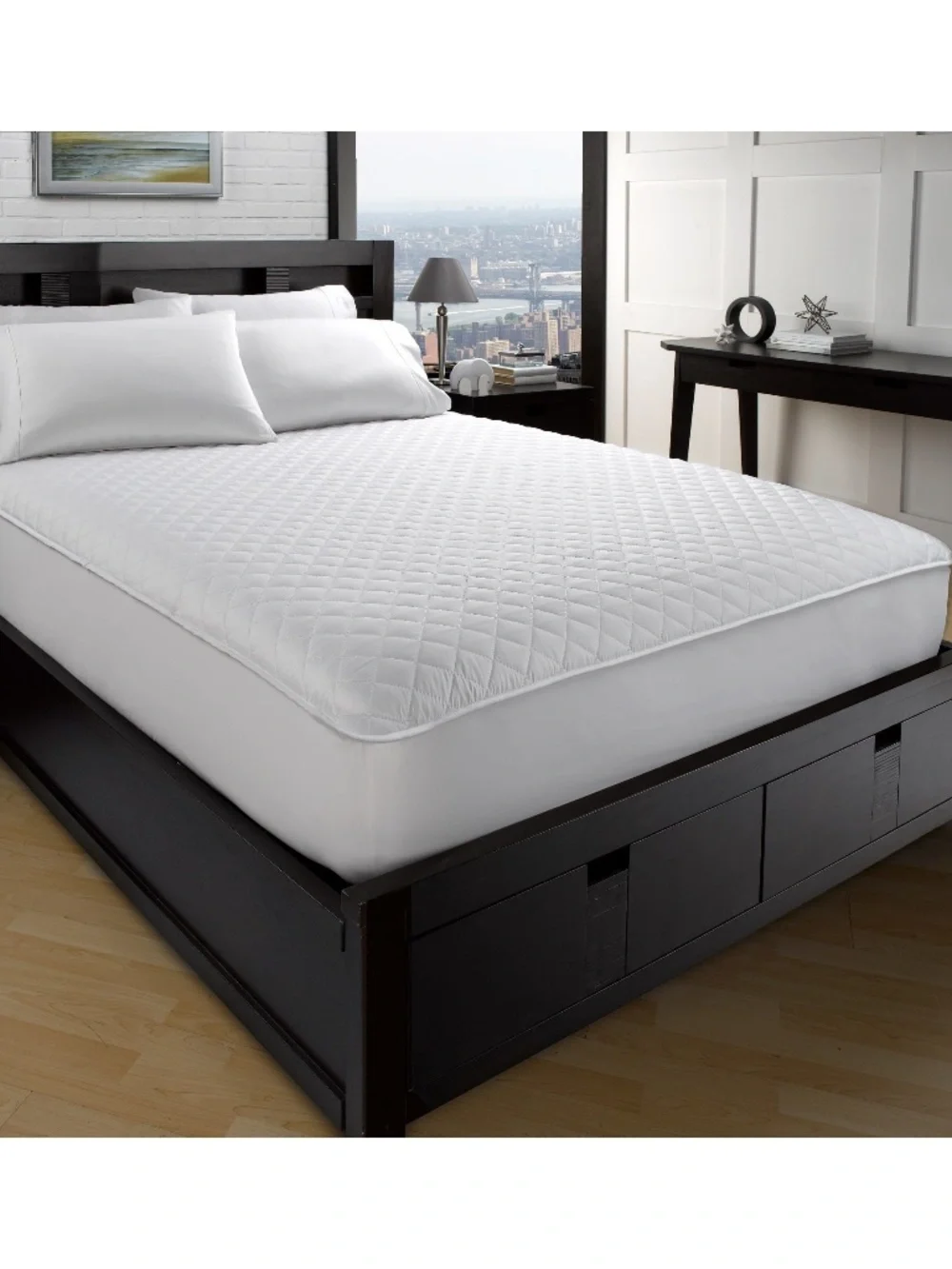 Ella Jayne Waterproof and Hypoallergenic Mattress Protector, Twin Xl - White